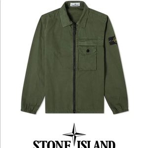 Stone island garment dyed overshirt